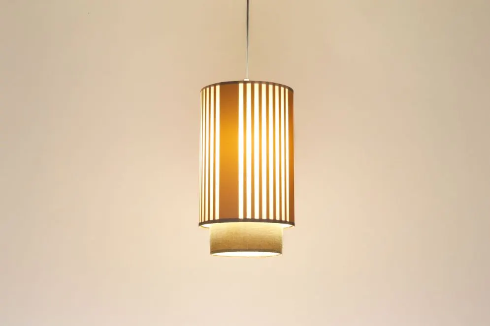 Lampa wisząca DUO LAMI LINE 20 kremowa/beżowa tuba I sklep meblowy MIRAT.