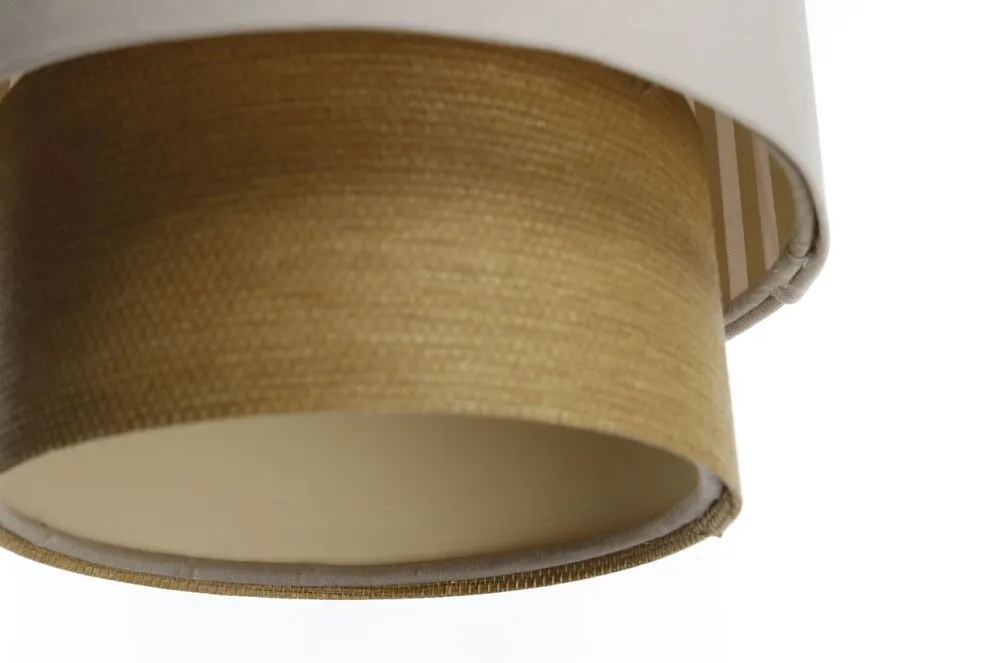 Lampa wisząca DUO LAMI LINE 20 kremowa/brązowa w stylu boho I sklep meblowy MIRAT.