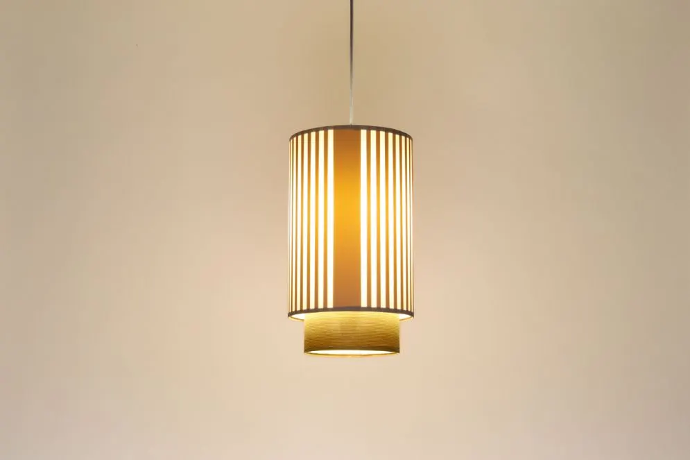 Lampa wisząca DUO LAMI LINE 20 kremowa/brązowa w stylu boho I sklep meblowy MIRAT.