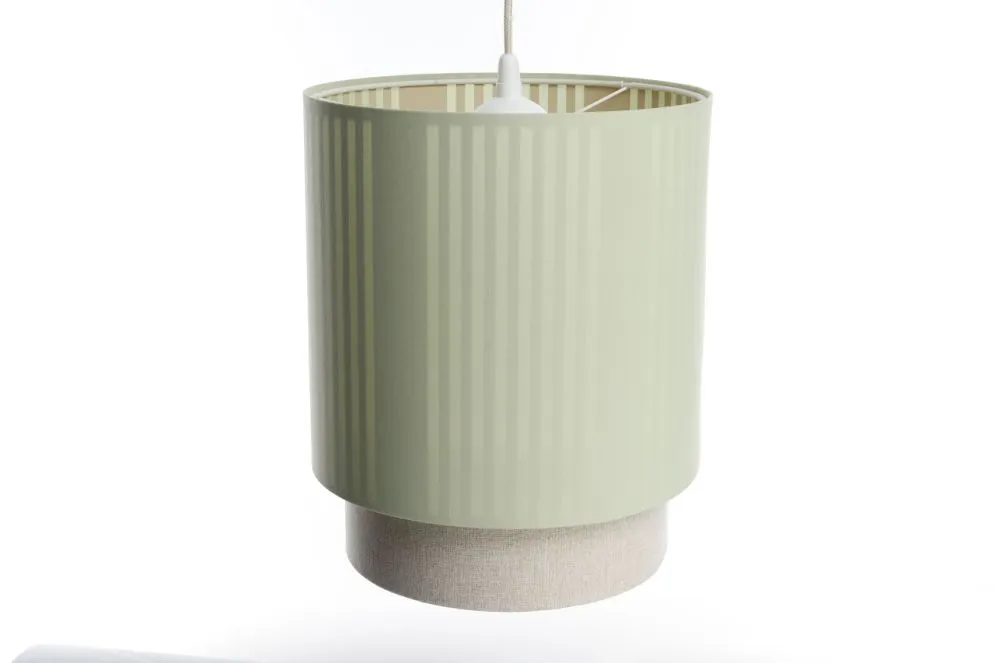 Lampa wisząca DUO LAMI LINE 30 zielona/beżowa walec I sklep meblowy MIRAT.