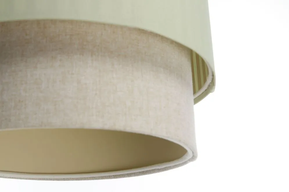 Lampa wisząca DUO LAMI LINE 30 zielona/beżowa walec I sklep meblowy MIRAT.