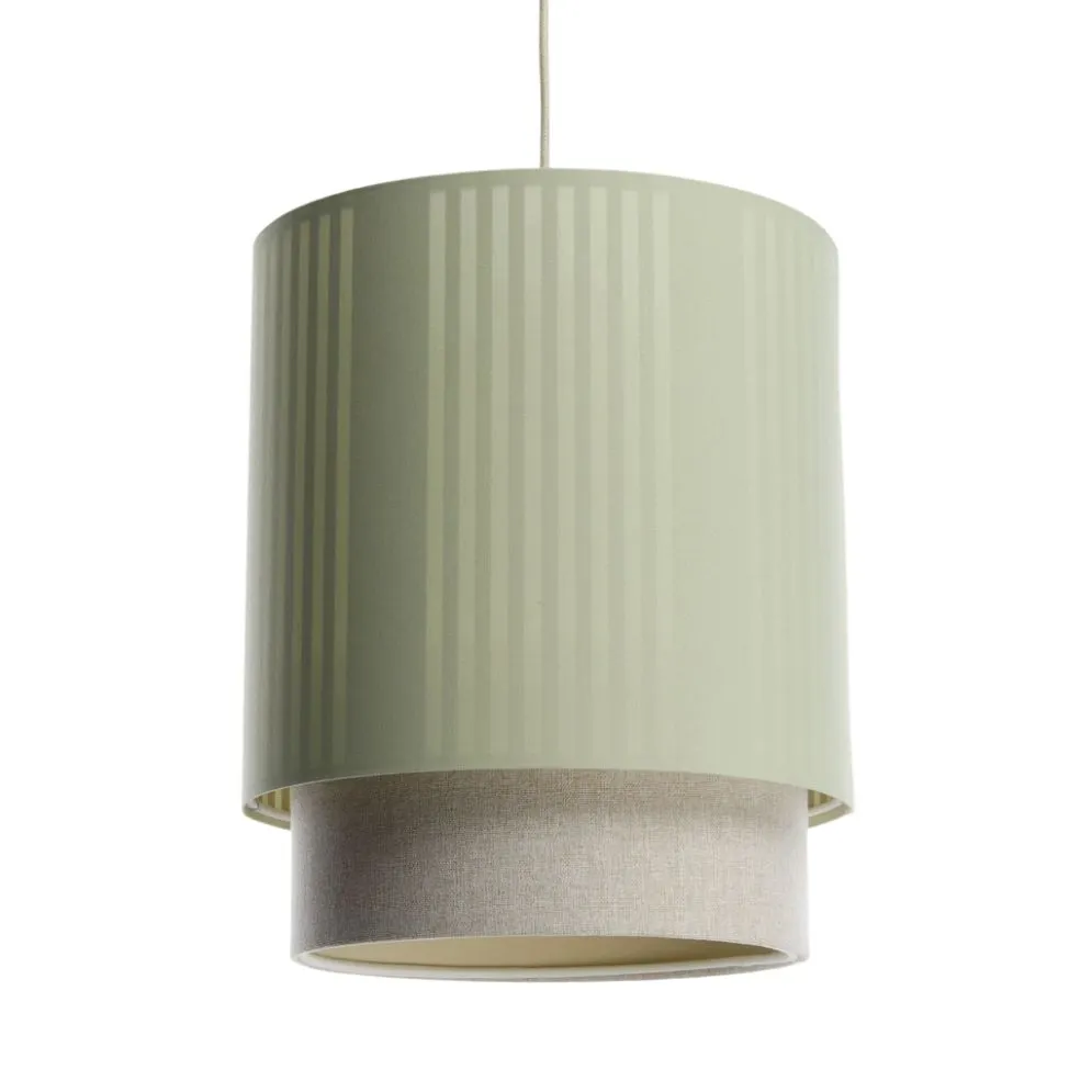 Lampa wisząca DUO LAMI LINE 30 zielona/beżowa walec I sklep meblowy MIRAT.