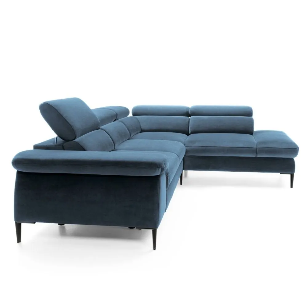 Narożnik z funkcją spania SIMON L granatowy prawy/lewy I sklep meblowy MIRAT.