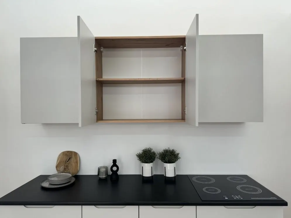 Szafka kuchenna wisząca ISABEL W80 szary mat/dąb artisan bezuchwytowa I sklep meblowy MIRAT.