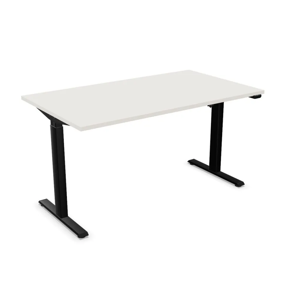 Biurko eCOMO 140x70cm platinum z regulacją do biura I sklep meblowy MIRAT.