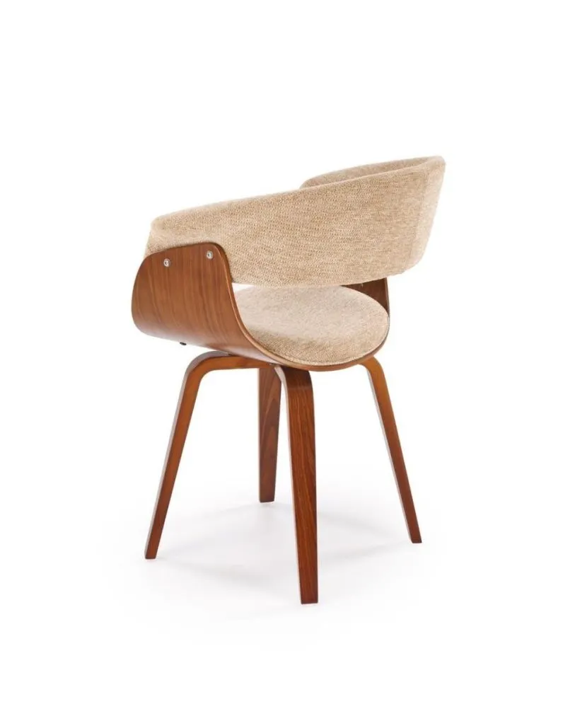 Krzesło K545 beżowe/orzech ze sklejki I sklep meblowy MIRAT. styl SKANDYNAWSKI