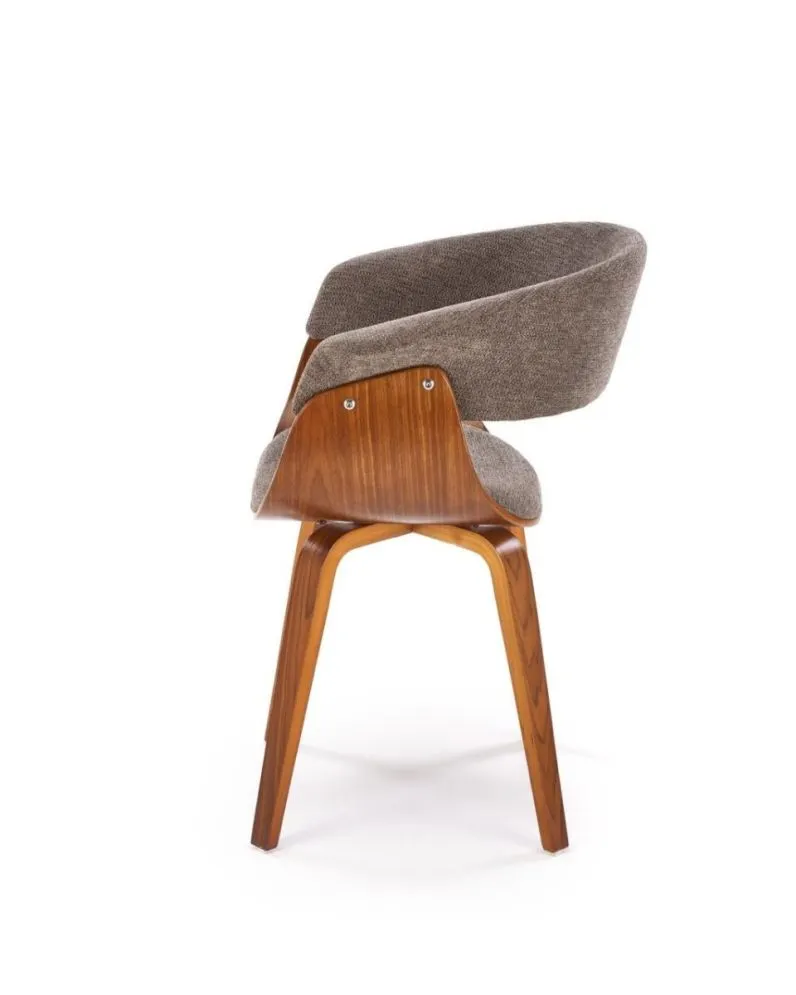 Krzesło K545 szare/orzech tapicerowane I sklep meblowy MIRAT. styl SKANDYNAWSKI