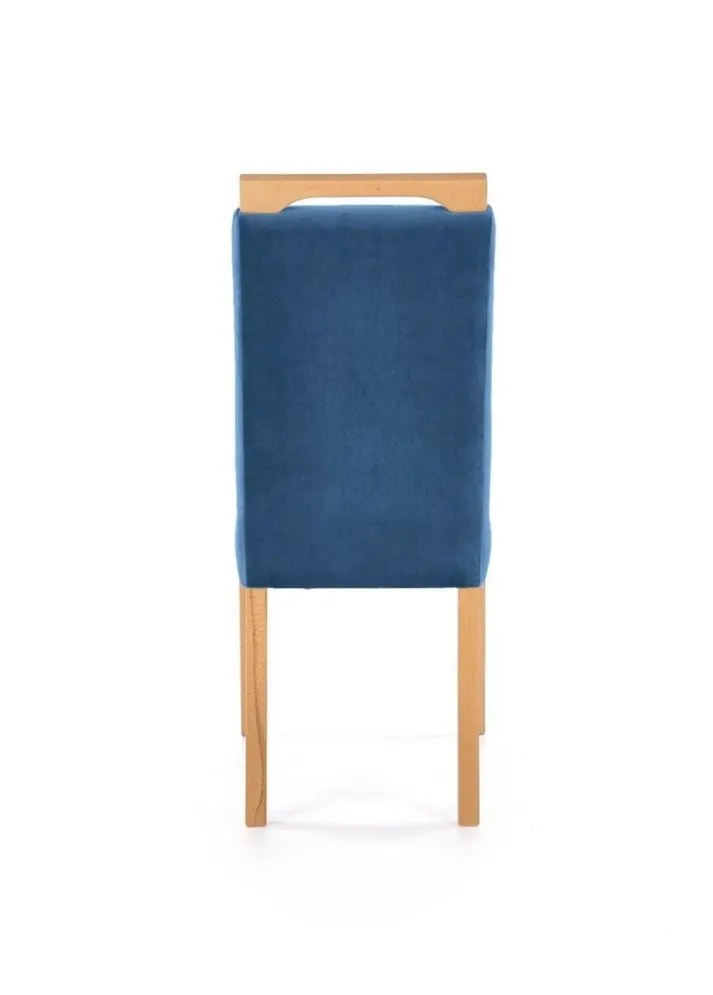 Krzesło tapicerowane CLARION granatowe/dąb miodowy do jadalni I sklep meblowy MIRAT.