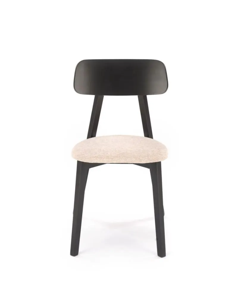 Krzesło tapicerowane HYLO czarne/beżowe minimalistyczne I sklep meblowy MIRAT. styl SKANDYNAWSKI