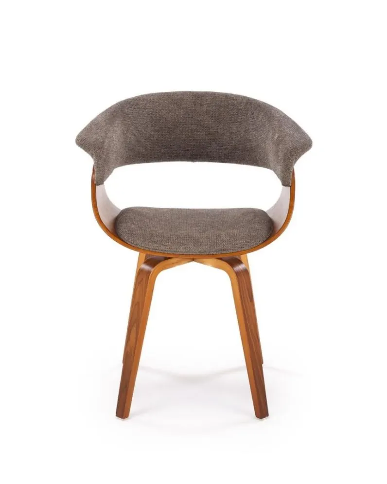 Krzesło K545 szare/orzech tapicerowane I sklep meblowy MIRAT. styl SKANDYNAWSKI