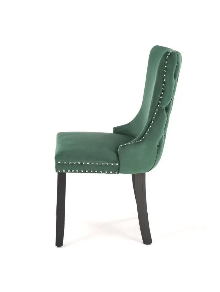 Krzesło tapicerowane ALDA zielone pikowane I sklep meblowy MIRAT. styl GLAMOUR
