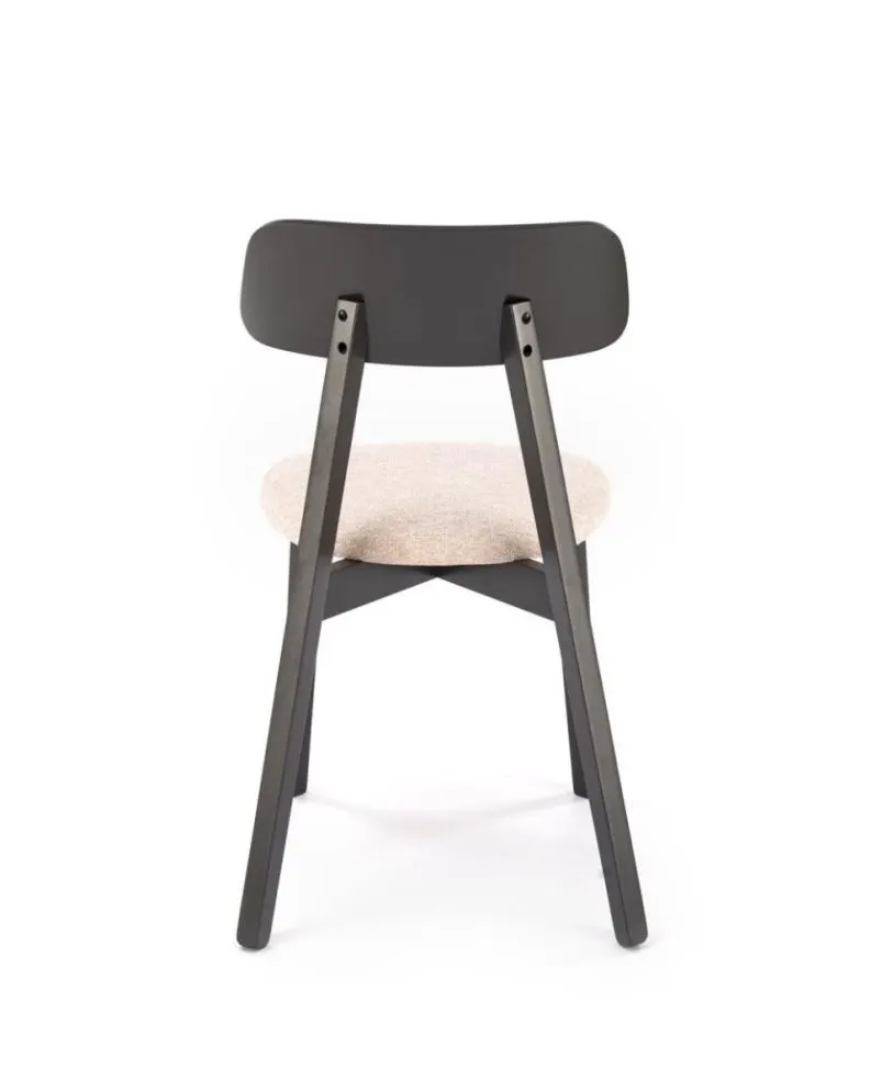 Krzesło tapicerowane HYLO czarne/beżowe minimalistyczne I sklep meblowy MIRAT. styl SKANDYNAWSKI