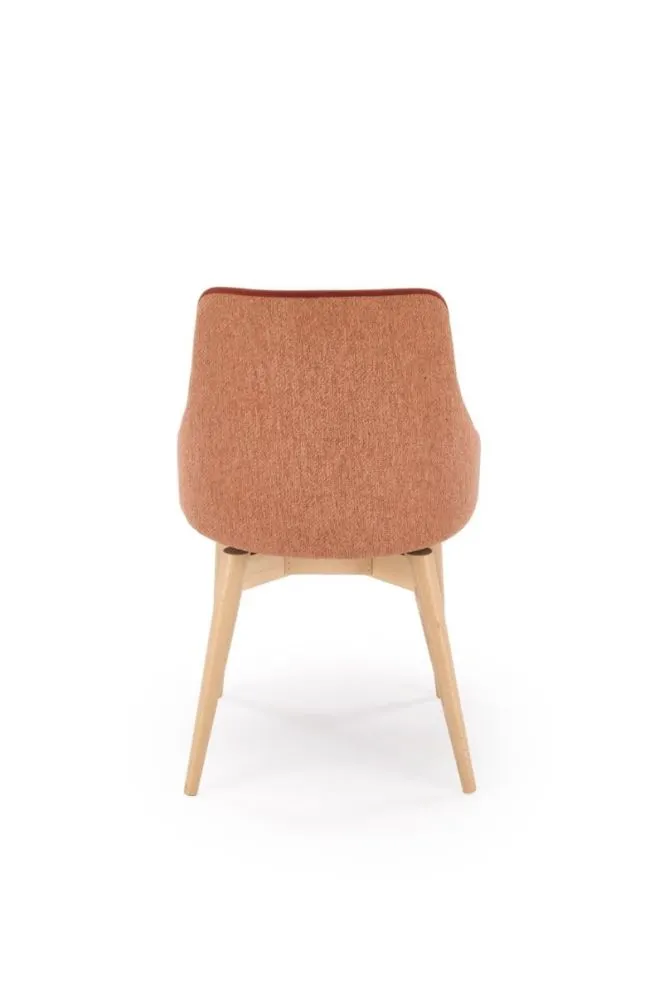 Krzesło tapicerowane MALAGA cynamonowe obracane na drewnianych nogach I sklep meblowy MIRAT. styl SKANDYNAWSKI