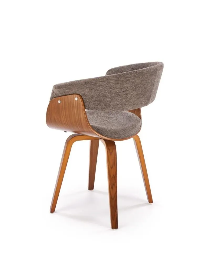 Krzesło K545 szare/orzech tapicerowane I sklep meblowy MIRAT. styl SKANDYNAWSKI