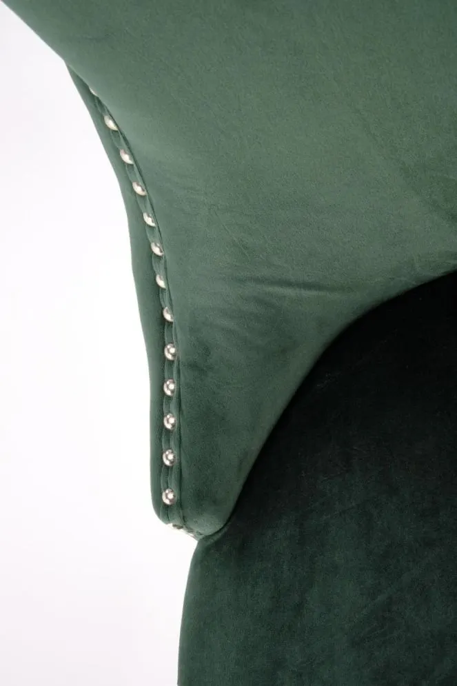 Krzesło tapicerowane ALDA zielone pikowane I sklep meblowy MIRAT. styl GLAMOUR
