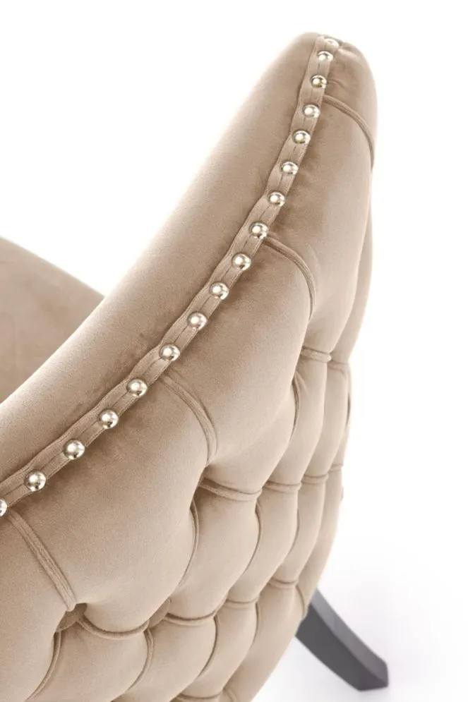 Krzesło tapicerowane ALDA beżowe glamour I sklep meblowy MIRAT. styl GLAMOUR