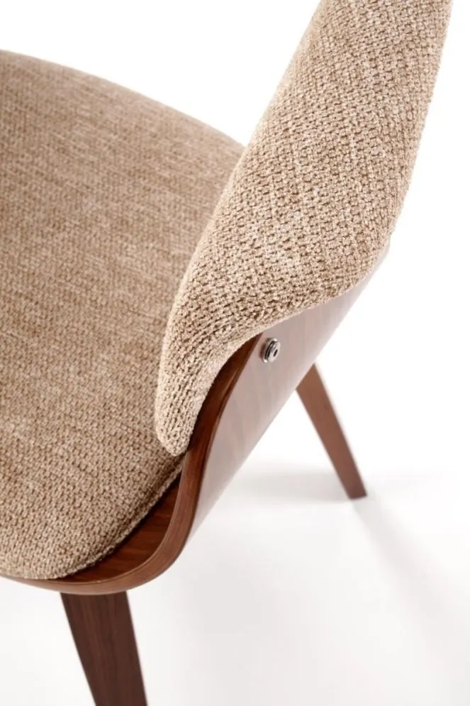 Krzesło K545 beżowe/orzech ze sklejki I sklep meblowy MIRAT. styl SKANDYNAWSKI