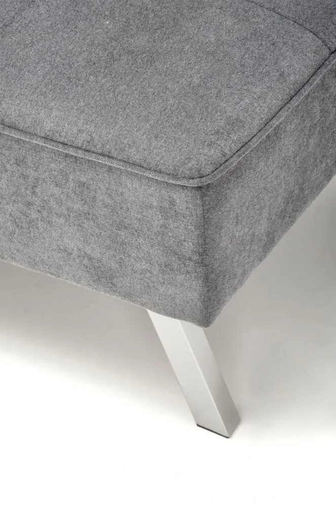 Sofa rozkładana CARLITO szara na chromowanych nogach I sklep meblowy MIRAT.