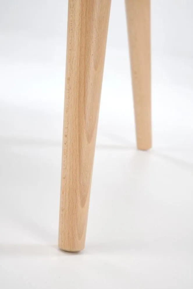 Krzesło tapicerowane MALAGA szare obracane na bukowych nogach I sklep meblowy MIRAT. styl SKANDYNAWSKI