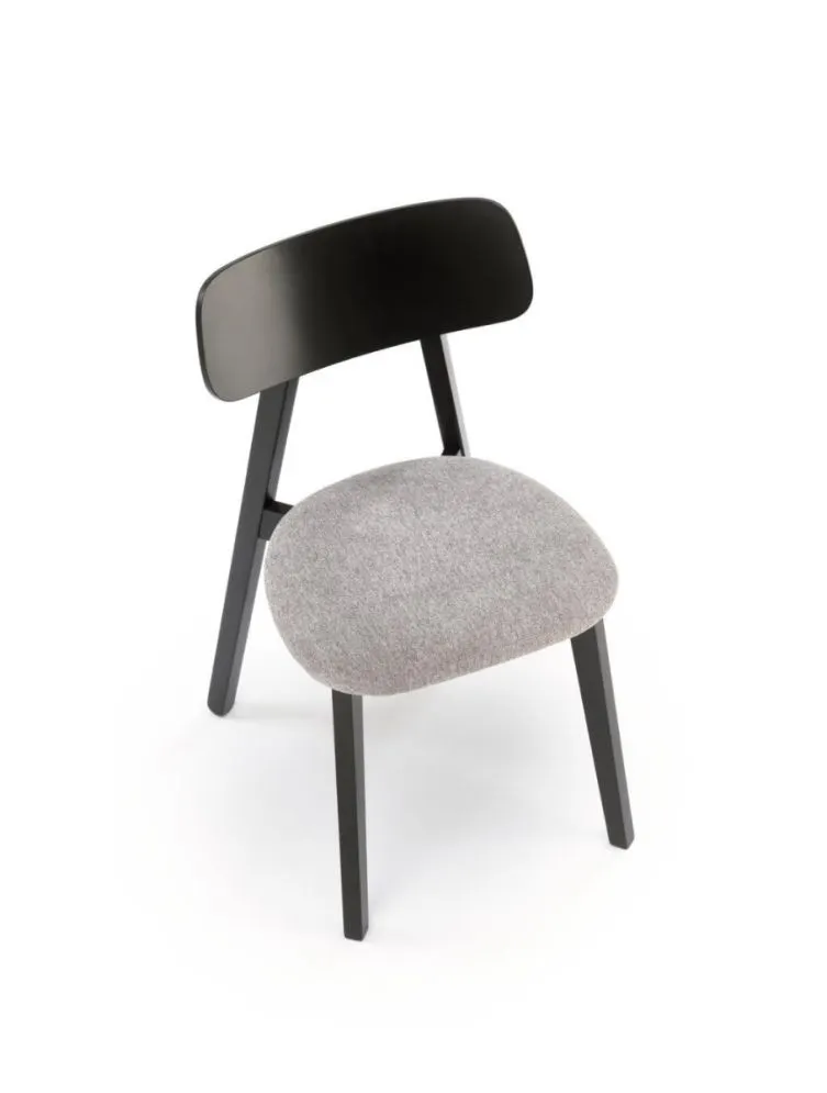 Krzesło tapicerowane HYLO czarne/szare z drewna bukowego I sklep meblowy MIRAT. styl SKANDYNAWSKI
