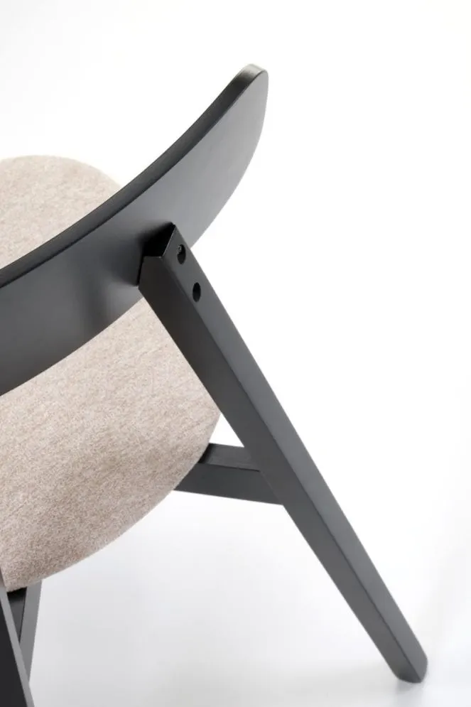 Krzesło tapicerowane HYLO czarne/beżowe minimalistyczne I sklep meblowy MIRAT. styl SKANDYNAWSKI