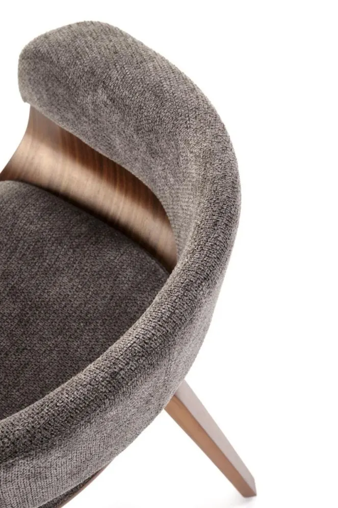 Krzesło K545 szare/orzech tapicerowane I sklep meblowy MIRAT. styl SKANDYNAWSKI