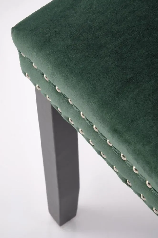 Krzesło tapicerowane ALDA zielone pikowane I sklep meblowy MIRAT. styl GLAMOUR