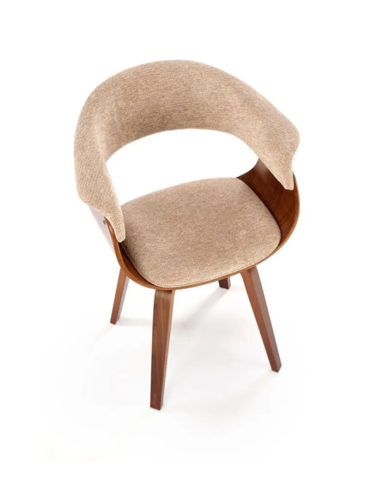 Krzesło K545 beżowe/orzech ze sklejki I sklep meblowy MIRAT. styl SKANDYNAWSKI