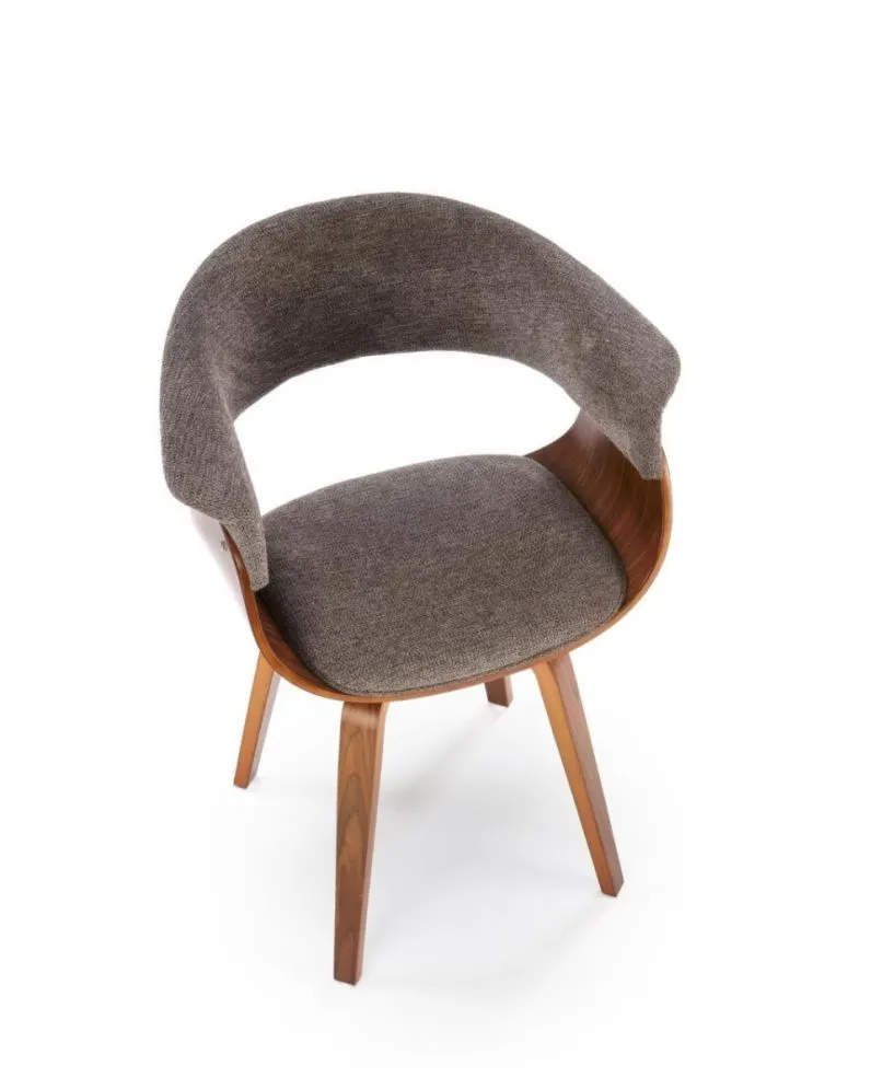 Krzesło K545 szare/orzech tapicerowane I sklep meblowy MIRAT. styl SKANDYNAWSKI