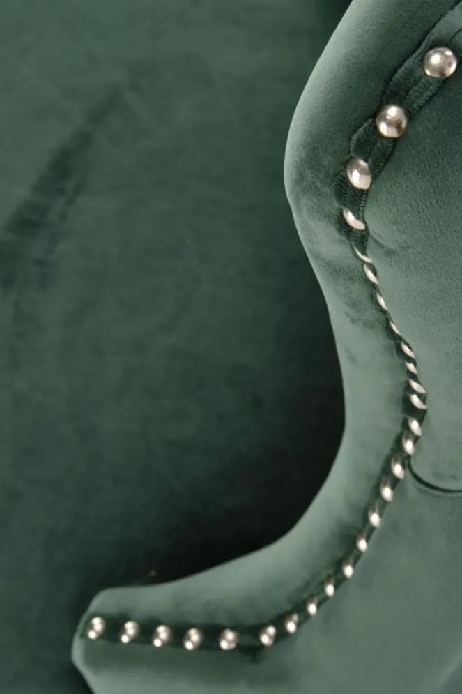 Krzesło tapicerowane ALDA zielone pikowane I sklep meblowy MIRAT. styl GLAMOUR