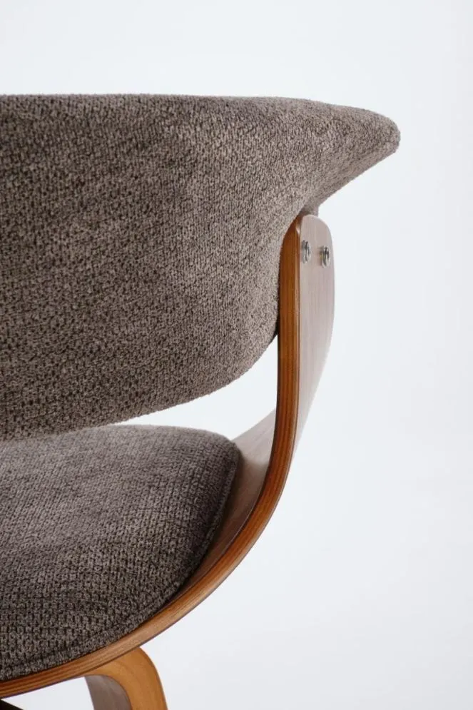 Krzesło K545 szare/orzech tapicerowane I sklep meblowy MIRAT. styl SKANDYNAWSKI