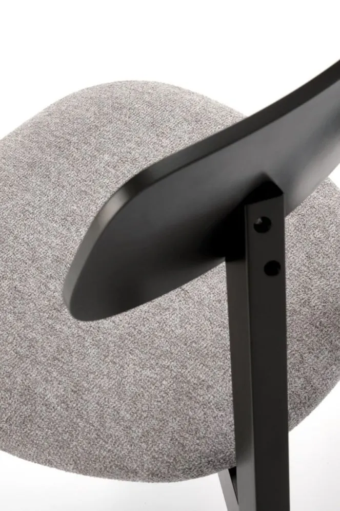 Krzesło tapicerowane HYLO czarne/szare z drewna bukowego I sklep meblowy MIRAT. styl SKANDYNAWSKI