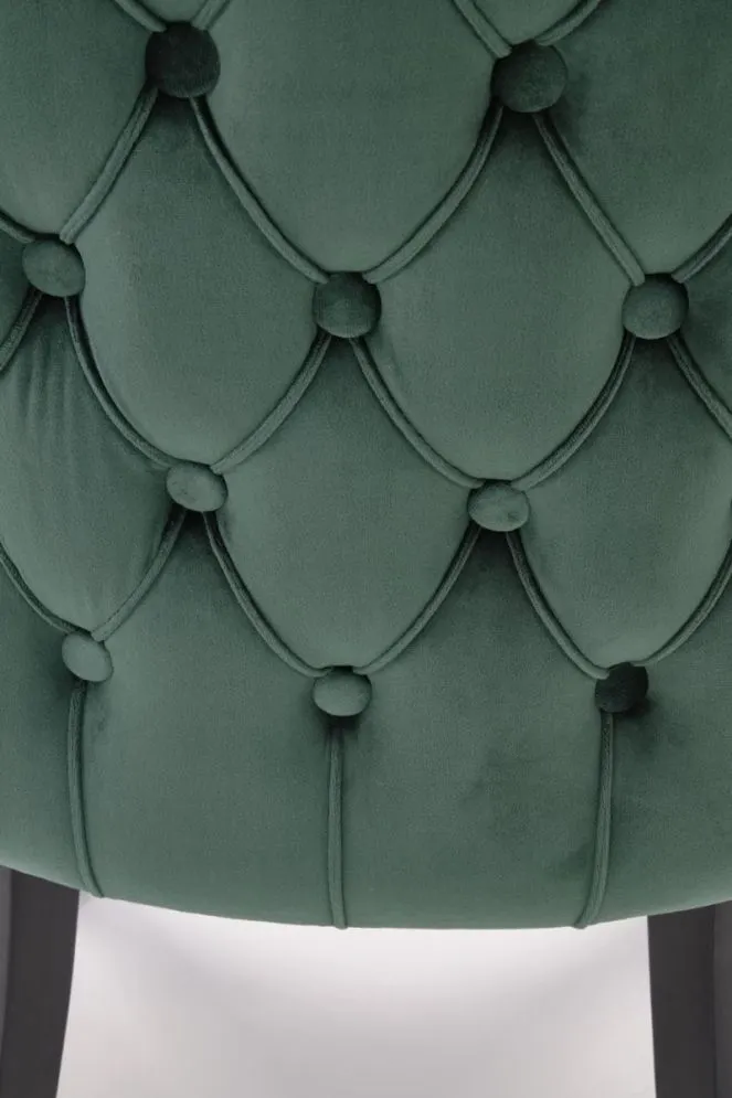 Krzesło tapicerowane ALDA zielone pikowane I sklep meblowy MIRAT. styl GLAMOUR