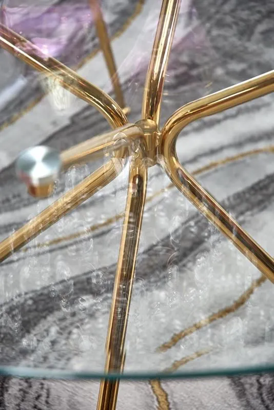 Stół RONDO 110x110 okrągły szklany do jadalni | MIRAT. w stylu GLAMOUR kolekcja