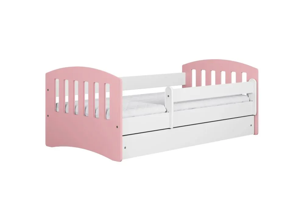 Łóżko dziecięce CLASSIC 1 MIX 160x80 różowe pojedyncze | MIRAT.  kolekcja CLASSIC