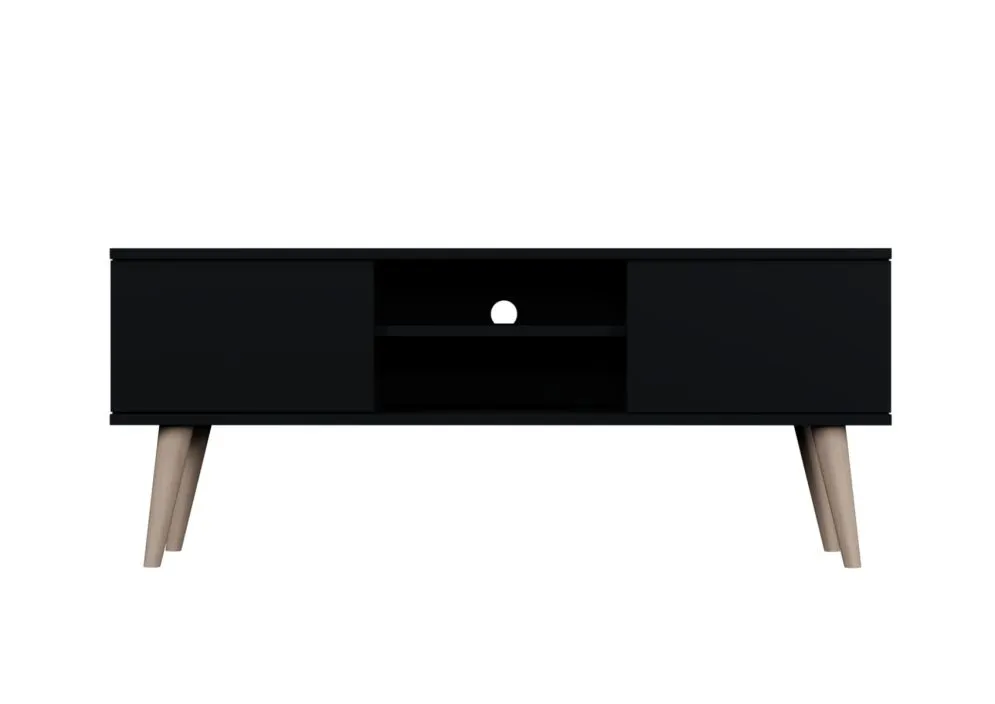 Szafka RTV TORONTO 120 czarna w stylu skandynawskim I sklep meblowy MIRAT. styl SKANDYNAWSKI