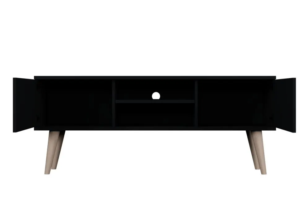 Szafka RTV TORONTO 120 czarna w stylu skandynawskim I sklep meblowy MIRAT. styl SKANDYNAWSKI