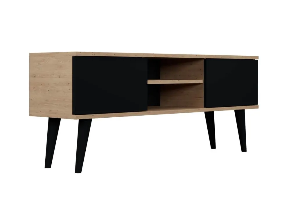 Szafka RTV TORONTO 120 czarna w stylu skandynawskim I sklep meblowy MIRAT. styl SKANDYNAWSKI