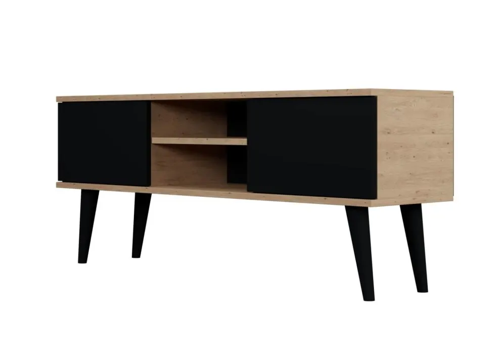 Szafka RTV TORONTO 120 czarna w stylu skandynawskim I sklep meblowy MIRAT. styl SKANDYNAWSKI
