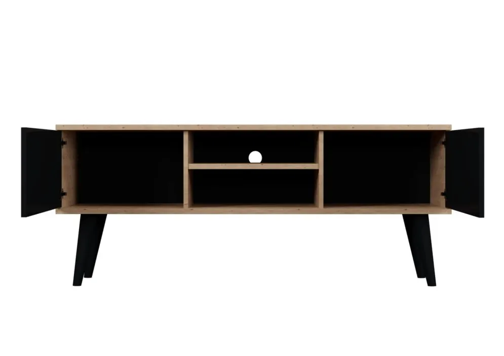 Szafka RTV TORONTO 120 czarna w stylu skandynawskim I sklep meblowy MIRAT. styl SKANDYNAWSKI