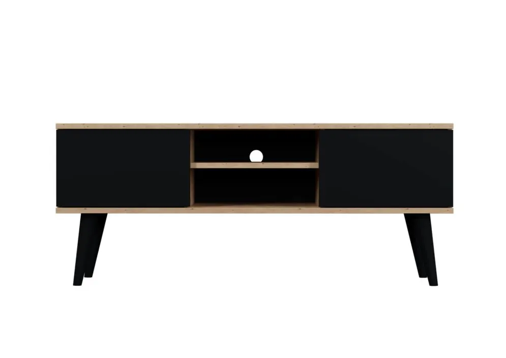 Szafka RTV TORONTO 120 czarna w stylu skandynawskim I sklep meblowy MIRAT. styl SKANDYNAWSKI