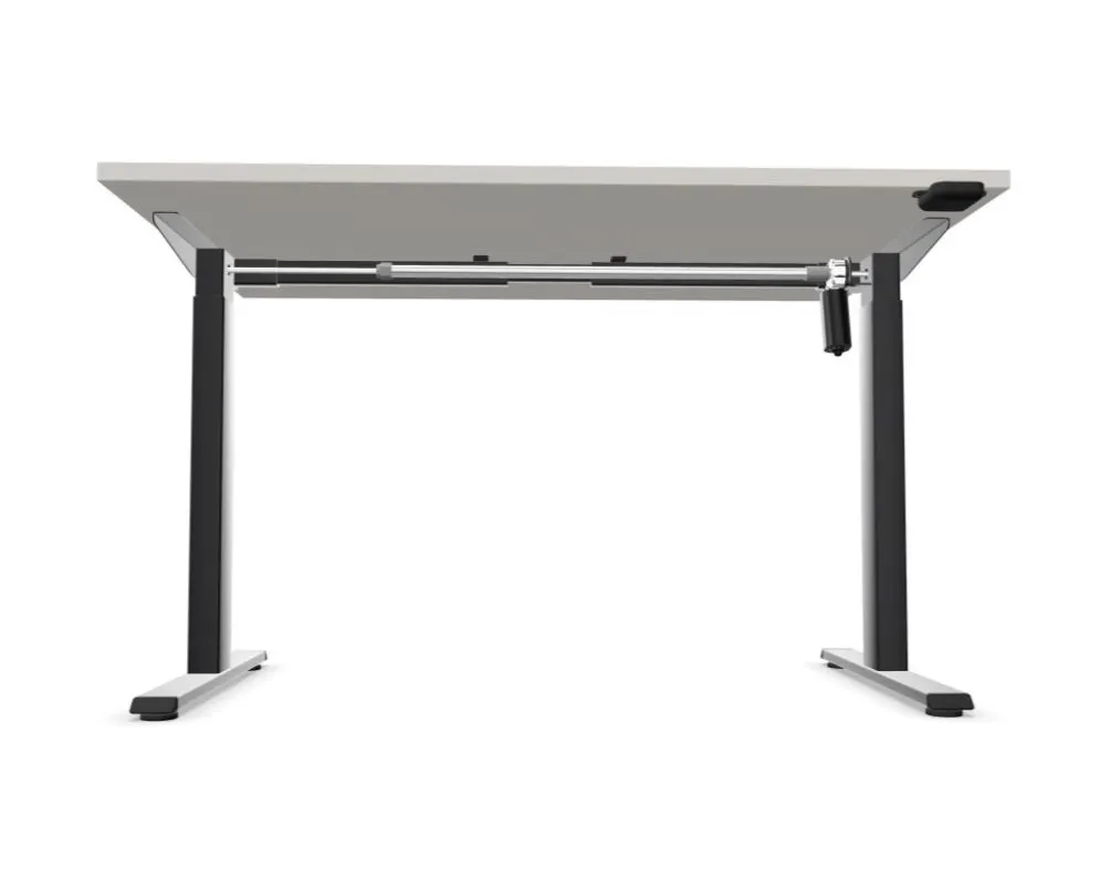 Biurko eCOMO 120x60cm platinum z regulacją wysokości do biura I sklep meblowy MIRAT.