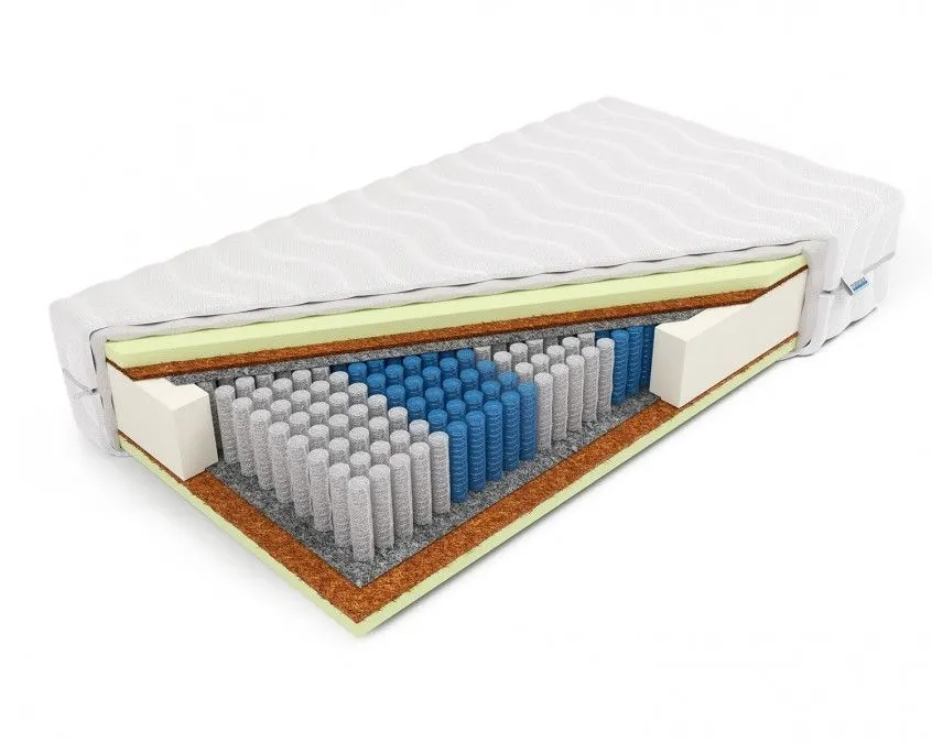 Materac kieszeniowy typu multipocket z pianką wysokoelastyczną 7-strefowy dwustronny FENIKS