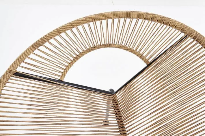 Krzesło BARI rattanowe z metalowymi nogami | MIRAT. w stylu LOFT, VINTAGE kolekcja