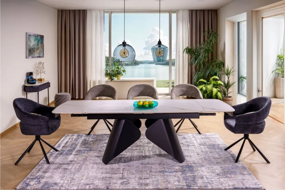 Nowoczesny stół ceramiczny Armando 160-240 cm biały mat | MIRAT styl LOFT