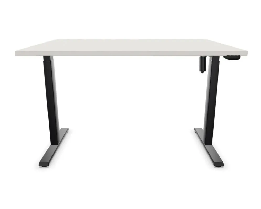 Biurko eCOMO 120x60cm platinum z regulacją wysokości do biura I sklep meblowy MIRAT.