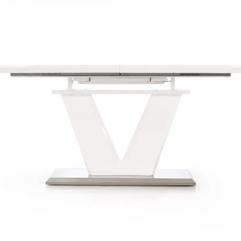 Biały stół rozkładany lakierowany w stylu nowoczesnym Mistral