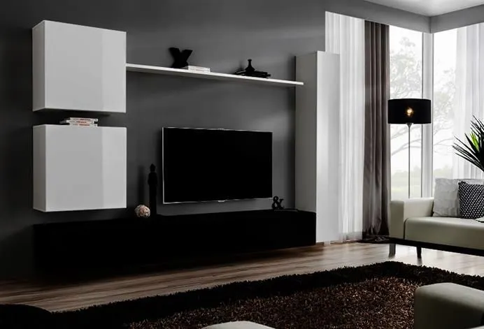 biało czarna meblościanka SWITCH VIII