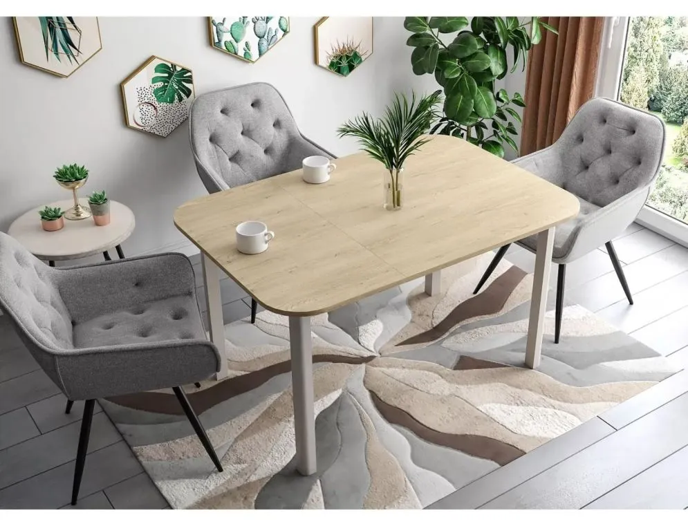 Stół kwadratowy rozkładany Dante II 90x90 cm dąb kaszmir | MIRAT