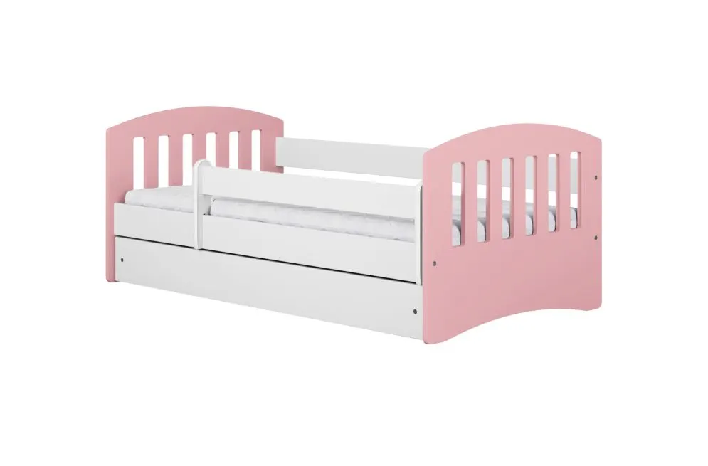 Łóżko dziecięce CLASSIC 1 MIX 180x80 różowe polskiej produkcji | MIRAT.  kolekcja CLASSIC